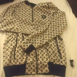 Louis Vuitton unisex joggers sweater XL tan and black 1 of only 8 that were made